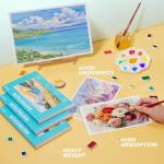 Pacocoast 5.5"x8.5" Small Watercolor Sketchbook, 30 Sheets of 140lb/300gsm Water Color Pads, Glue Bound Artist Drawing Paint Paper Book, Watercolor Notebook Journal, Teal