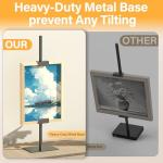 HzTinT 1PCS Tabletop Picture Frame Stand,Heavy Metal Base Adjustable Size Table Easels for Display,Picture Frame Holder Art Display Stand for Signs, Canvas