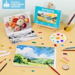 Pacocoast 5.5"x8.5" Small Watercolor Sketchbook, 30 Sheets of 140lb/300gsm Water Color Pads, Glue Bound Artist Drawing Paint Paper Book, Watercolor Notebook Journal, Teal