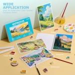 Pacocoast 5.5"x8.5" Small Watercolor Sketchbook, 30 Sheets of 140lb/300gsm Water Color Pads, Glue Bound Artist Drawing Paint Paper Book, Watercolor Notebook Journal, Teal