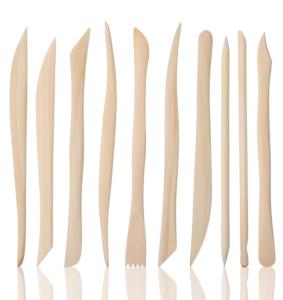 10 Pcs Clay Tools Sculpting, 6 Inch Double Ended Clay Modeling Tools for Polymer, Ceramic & Pottery, Carving, Detailing & Smoothing, Professional Sculpture Kit