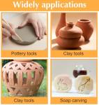 10 Pcs Clay Tools Sculpting, 6 Inch Double Ended Clay Modeling Tools for Polymer, Ceramic & Pottery, Carving, Detailing & Smoothing, Professional Sculpture Kit