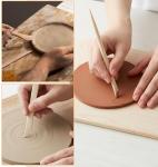 10 Pcs Clay Tools Sculpting, 6 Inch Double Ended Clay Modeling Tools for Polymer, Ceramic & Pottery, Carving, Detailing & Smoothing, Professional Sculpture Kit