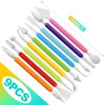 KornaDoz 9 Pcs Double Head Clay Sculpting Tools Kit, Versatile for Pottery Carving, Ceramic & Modeling Clay, DIY Crafts Projects for - Assorted Colors