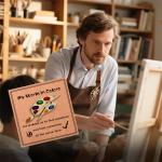 Art Palette Brooch Pin for Painter Valentines Gift for Artists Wife Girlfriend Painter Birthday Gifts for Daughter Son Paintbrush Brooch Art Teacher Appreciation Gifts for Men Women Artist Lapel Pins