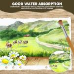 24 Sheets Watercolor Book with Leather Cover, 5.5x8.1inch Deckle Edge Water Color Paper, Cold Press Watercolor Journal, Mixed Media Sketchbook for Adults Students Artists Beginners