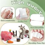 50 Pack White Air Dry Foam Clay,17.6oz Super Light Modeling Foam Clay,White Soft Modeling Clay for Birthday Gift,Arts & Crafts,Family & Classroom Rewards