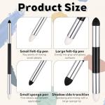 4 Pcs Artist Blending Sponge Pen Dual Tip, 2 Sizes Drawing Art Soft Oil Pastel Blending Tools Washable Drawing Art Foam Blendings Tool for Shadowing Correcting Draw Beginners Supplies