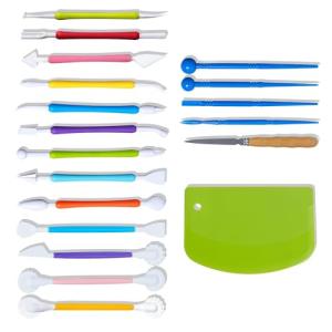Clay Sculpting Tools, Polymer Clay Tools & Air Dry Clay Accessories, Modeling Clay Kit for Kids & Adults. Pottery Ceramic Tools Sculpting Tool Set with Stylus & Scraper