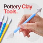 Clay Sculpting Tools, Polymer Clay Tools & Air Dry Clay Accessories, Modeling Clay Kit for Kids & Adults. Pottery Ceramic Tools Sculpting Tool Set with Stylus & Scraper
