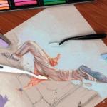 SoHo Urban Artist Pastel Blender Knife - Set of 2-1 Pack - Soft Pastel Blending Tools w/ 20 Mixed Foam Covers - Oval & Pointed Applicator