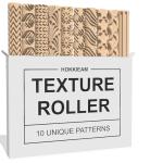 Hokkieam Clay Texture Rollers | 10-Pack Polymer Clay Texture Roller Set for Pottery & Crafting