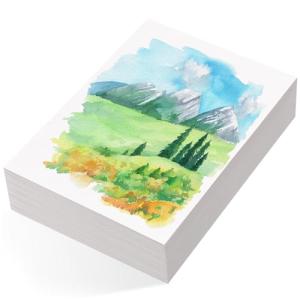 80 Sheets Watercolor Paper Bulk, 110 lb/230 GSM Cold Press Paper White Water Color Paper for Kids Child Students Adults Artists Drawing Wedding Gift Cards(4 x 6 Inch)