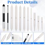 11 Pack Blending Stumps for Drawing, Oil Pastel Blending Tools Blendings Sponge Pens and Sandpaper Pencil Reusable Washable Pencil Sticks for Student Artists Charcoal Graphite Drawing