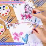 162 Pcs Paint Brushes Bulk, Round Flat Tip Acrylic Paint Brushes Set for Kids Classroom Crafts Oil Watercolor Canvases Face Painting Touch Up