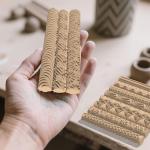 Hokkieam Clay Texture Rollers | 10-Pack Polymer Clay Texture Roller Set for Pottery & Crafting