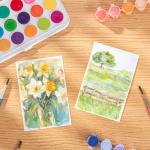 80 Sheets Watercolor Paper Bulk, 110 lb/230 GSM Cold Press Paper White Water Color Paper for Kids Child Students Adults Artists Drawing Wedding Gift Cards(4 x 6 Inch)