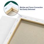 Stretched Canvases for Painting 18x24 Inch 5-Pack, 10 oz Triple Primed Acid-Free 100% Cotton Blank Canvas, Rectangular Canvas for Oil Paint Acrylics Pouring & Wet Art Media, Pour Painting