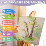 ESRICH Canvas for Painting 12x16, 16 Pack Canvas Boards for Painting Cotton Primed Large Blank Canvases for Kids & Adults, Painting Canvas Panels for Oil, Watercolor, Acrylic Paint, Tempera.