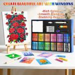 WINSONS 65 PCS Oil Pastel Set, 48 Soft Colors & Extra 4 White Pastels, Complete Art Kit with Holder, Scraper, Sharpener & Pastel Paper – Non-Toxic, Smooth Blending for Artists & Beginners