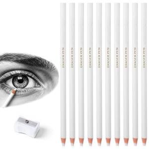 Precision Eraser 10 Pack Drawing Eraser Pens for Artists Perfection Detail Erasers Pen with Sharpener Accurate Force Transmission Erasers Perfect for Sketches and Coloured Illustrations