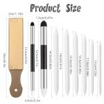 Thinp Blending Stump, 9 Pcs Tortillions Blending Sticks Oil Pastel Blendings Tools with Rub Sponge Pens and Sandpaper Sharpener Oil Pastel Sketch Tool for Charcoal Sketch Drawing