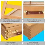 MEEDEN Large Adjustable Artist Tabletop Sketchbox Easel- Multi-Function Solid Beech Wood Storage Box Easel with 3-Drawer for Artist, Art Students & Beginners