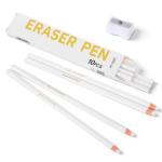 Precision Eraser 10 Pack Drawing Eraser Pens for Artists Perfection Detail Erasers Pen with Sharpener Accurate Force Transmission Erasers Perfect for Sketches and Coloured Illustrations