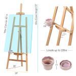 MEEDEN Easel Stand for Painting Canvas: Beechwood Lyre Easel Tripod Stand - Adjustable Art Paint Easel with Brush Holder, Washer & Metal Stand, Perfect Artist Easel for Painting, Display, Wedding Sign