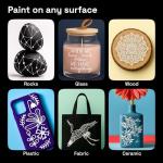 ARTISTRO 5 White Paint Pen for Glass Marking, Rock Painting, Ceramic, Wood, Tire, Fabric, Metal, Canvas - Set of 5 Acrylic Paint Markers Water-based - Extra-fine Tip