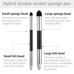 Thinp 4 Pcs Oil Pastel Blending Tools for Drawing, Dual Tip Oil Pastel Sponge Brush Reusable Washable Sketch Rubbing Blending Art Sponges Stumps for Artist Sketch Drawing Lightening & Highlight