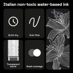 ARTISTRO 5 White Paint Pen for Glass Marking, Rock Painting, Ceramic, Wood, Tire, Fabric, Metal, Canvas - Set of 5 Acrylic Paint Markers Water-based - Extra-fine Tip