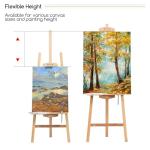 MEEDEN Easel Stand for Painting Canvas: Beechwood Lyre Easel Tripod Stand - Adjustable Art Paint Easel with Brush Holder, Washer & Metal Stand, Perfect Artist Easel for Painting, Display, Wedding Sign