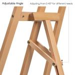 MEEDEN Easel Stand for Painting Canvas: Beechwood Lyre Easel Tripod Stand - Adjustable Art Paint Easel with Brush Holder, Washer & Metal Stand, Perfect Artist Easel for Painting, Display, Wedding Sign