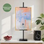 Rofio Adjustable Tabletop Easel Stand, Picture Easels for Display up to 28.5 Inches, Heavy Duty Metal Picture Frame Holder for Artwork, Signs & Certificates Display Stand (Black)