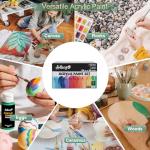 Artkey Acrylic Paint Set - 36 Colors 2 oz/59 ml Acrylic Paints Professional Artists Painting Kit for Canvases Fabric Rock Leather Easter Egg Wood Ceramic Glass Art Craft Painting