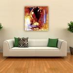 CTX Art - Hugs with Burning Passion Painting Wall Art on Canvas for Wall and Home Decorations (30cm x 30cm (12inches * 12inches))