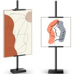 Rofio Adjustable Tabletop Easel Stand, Picture Easels for Display up to 28.5 Inches, Heavy Duty Metal Picture Frame Holder for Artwork, Signs & Certificates Display Stand (Black)