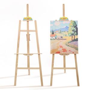 Wooden Easel Stand for Sign and Painting - Adjustable Artist Easel for Adults - Home & Wedding Display, Art Easel with Canvas Holder for Studio, Classroom