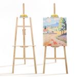 Wooden Easel Stand for Sign and Painting - Adjustable Artist Easel for Adults - Home & Wedding Display, Art Easel with Canvas Holder for Studio, Classroom