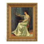 FOLKOR Wood Canvas Frame for 9x12 Oil Paintings Art Prints, Finished Antique Gold 9x12 Frame for Landscape Portrait, Ornate Art Frame for Office Living Room Wall Decor (Empty Frame, No Backboard)