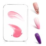 RAQEHO Acrylic Nail Art Palette - Transparent Nail Gel Polish Paint Mixing Pallet Design Plate For Nail Art Foundation Makeup Mixing Tray Display Stand Manicure Tools Supplies Accessories(3.15"×4.72"