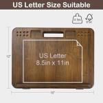 StrongTek 6-Position Bamboo Table Easel, 16x12 Inch Adjustable Drawing and Sketching Board with Built-in Handle and Back Storage, Portable Art and Lap Desk for Sketching, Reading, and Book Stand