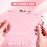 RAQEHO Acrylic Nail Art Palette - Transparent Nail Gel Polish Paint Mixing Pallet Design Plate For Nail Art Foundation Makeup Mixing Tray Display Stand Manicure Tools Supplies Accessories(3.15"×4.72"