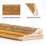 FOLKOR Wood Canvas Frame for 9x12 Oil Paintings Art Prints, Finished Antique Gold 9x12 Frame for Landscape Portrait, Ornate Art Frame for Office Living Room Wall Decor (Empty Frame, No Backboard)