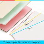 MEEDEN Watercolor Paper Block - 3 Textures 100% Cotton Watercolor Paper Pad of 30 Sheets, 140lb/300gsm, Acid-Free Art Paper for Watercolor, Gouache, Ink and More, 10" x 7"