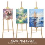 Wooden Easel Stand for Sign and Painting - Adjustable Artist Easel for Adults - Home & Wedding Display, Art Easel with Canvas Holder for Studio, Classroom