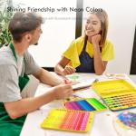KALOUR PDAS 50 Neon Colored Pencils for Adult Coloring Books, Fluorescent colored Professional Drawing pencils Set Art Supplies Kit for Adults Beginners Artists, Soft Core
