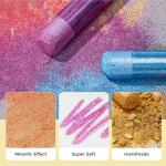 LIGHTWISH Handmade Metallic Soft Pastel Set 24 Colors,Super Soft & Blendable Chalk Pastel Sticks for Professional Drawing Painting,Blending