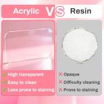 RAQEHO Acrylic Nail Art Palette - Transparent Nail Gel Polish Paint Mixing Pallet Design Plate For Nail Art Foundation Makeup Mixing Tray Display Stand Manicure Tools Supplies Accessories(3.15"×4.72"